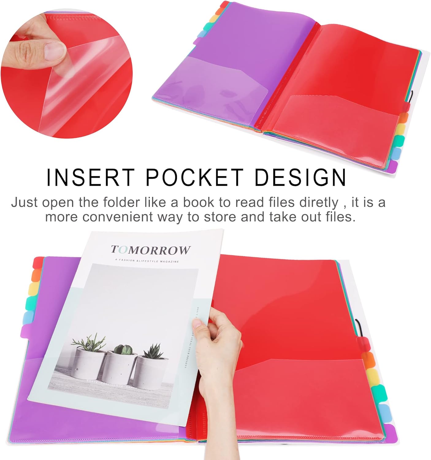 A4 Size Rainbow Tab Expanding  - огляд і ціна Tab Divider A4